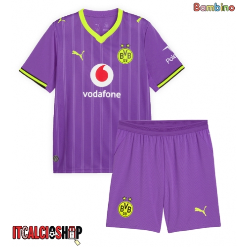 Borussia Dortmund Konstantinos Karetsas #19 Terza Maglia Bambino 2026-27 Manica Corta (+ Pantaloni corti)